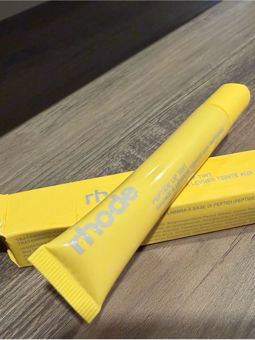 RHODE Yellow Peptide Lip Tint Tube limited edition Lemontini